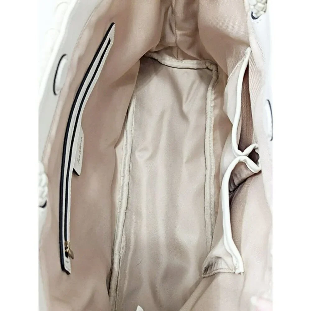 Sam Edelman Ari Women's Quilted Large Tote in Ivory Leather (MSRP $295)